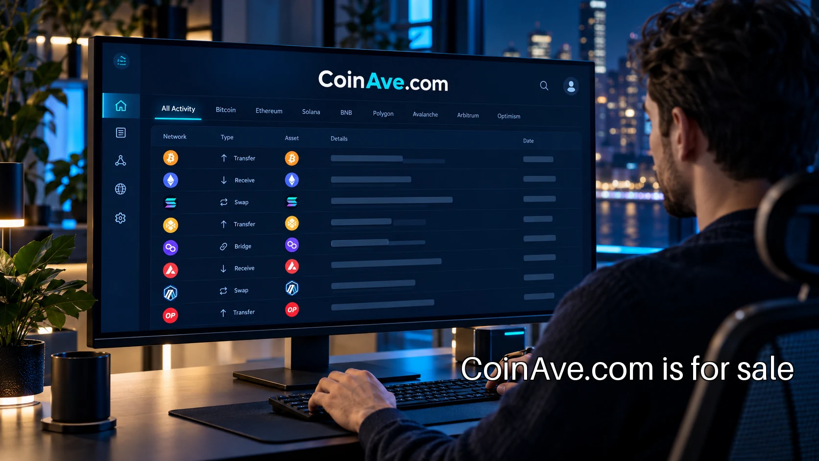 Crypto software builders reviewing a read-only activity workspace with network labels